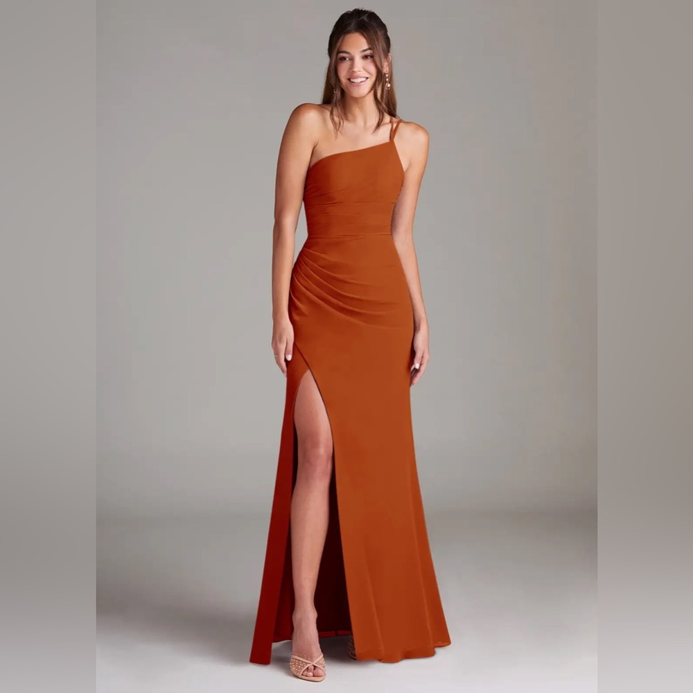 Azazie Eren Paprika Floor Length Dress